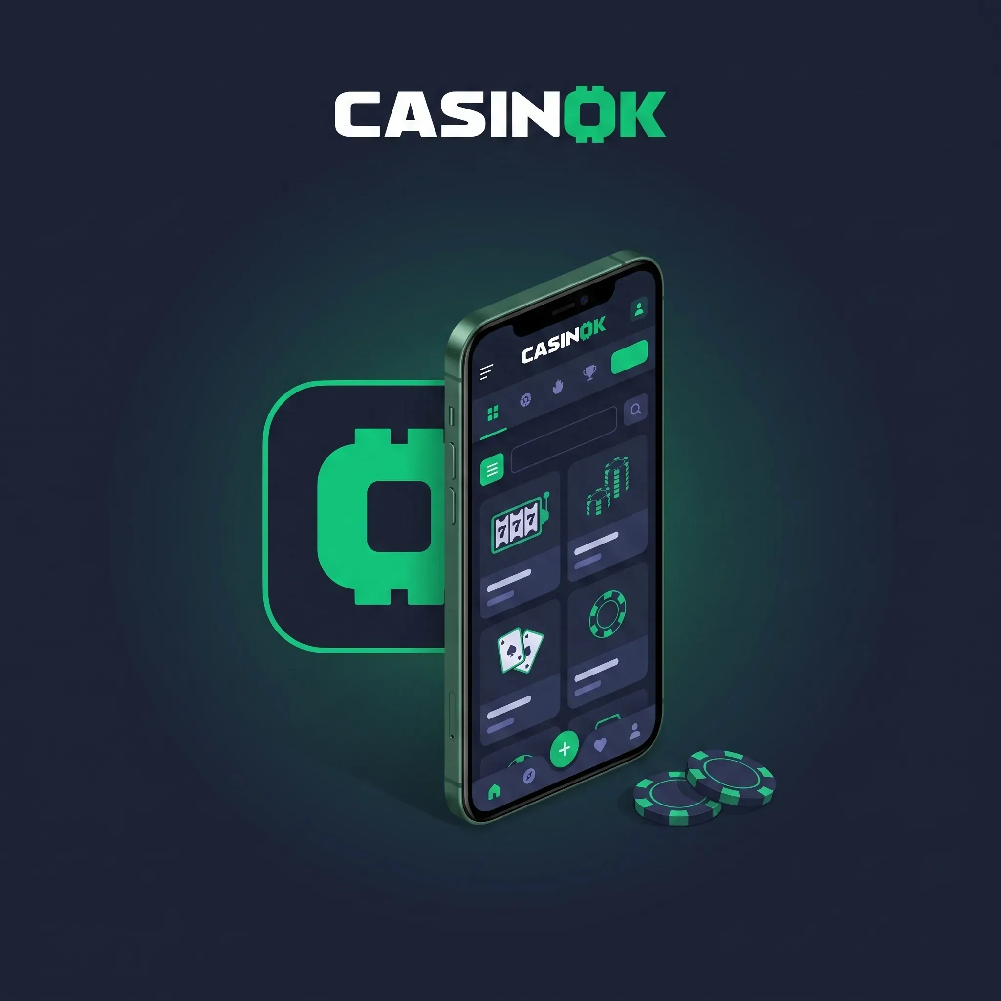 Casinok mobile casino and sportsbook interface