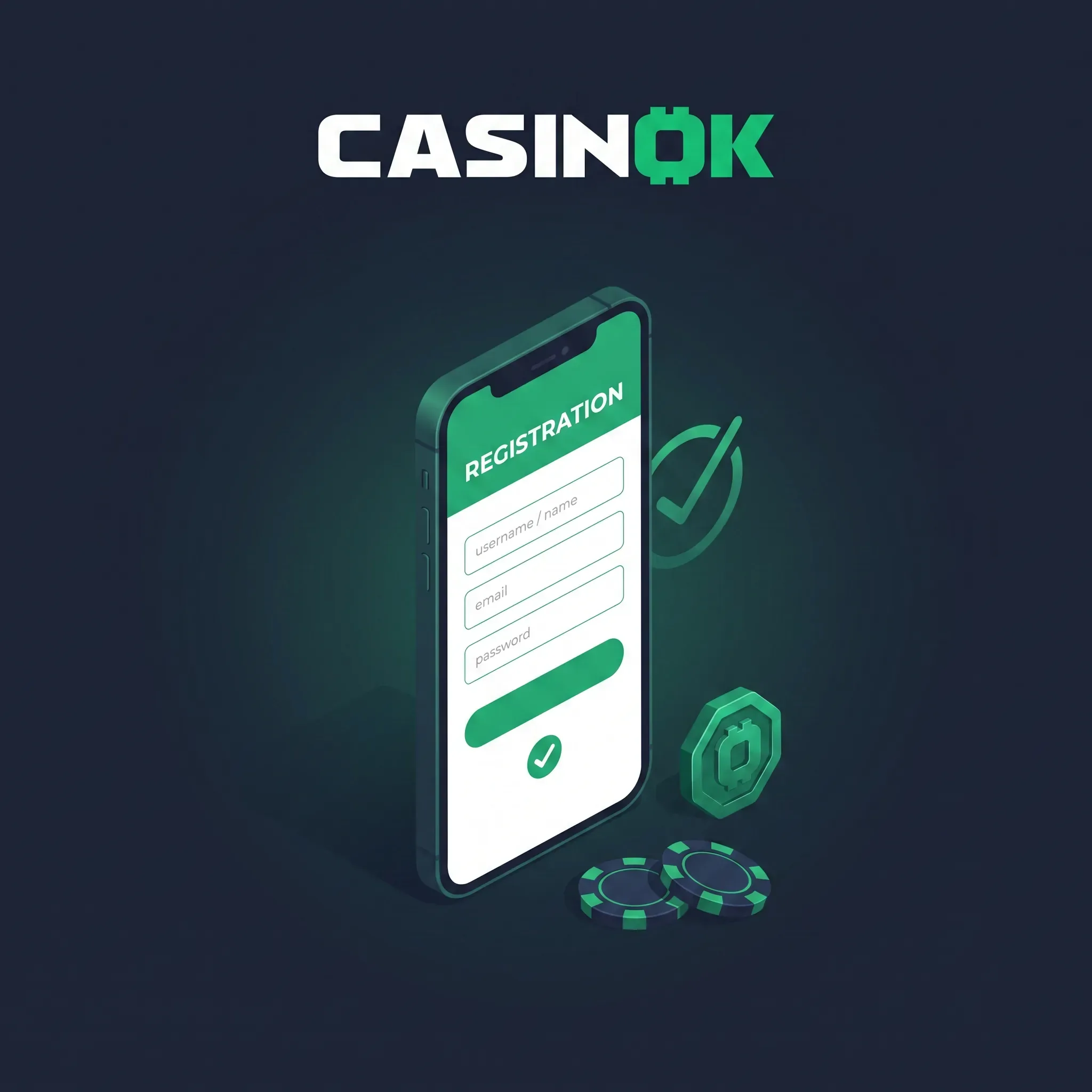 Casinok España registration account screen